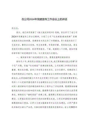2024年在公司党建宣传工作会议上的讲话.docx