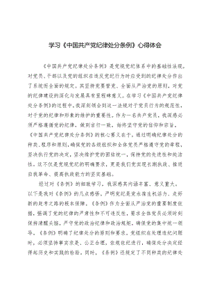 3篇2024年党支部学习《中国共产党纪律处分条例》心得体会.docx