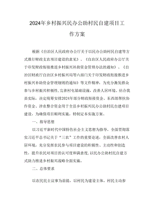 2024年乡村振兴民办公助村民自建项目工作方案.docx