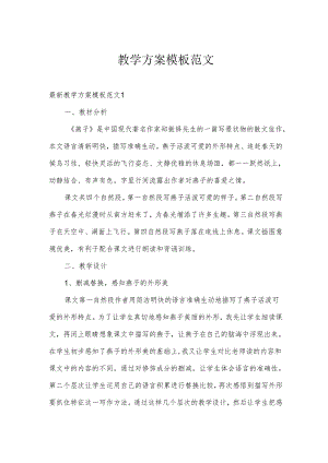 教学方案模板范文.docx