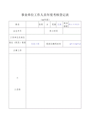 事业单位工作人员年度考核登记表.docx