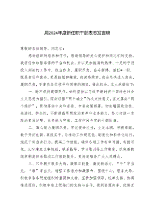 2篇 2024年度新任职干部表态发言稿.docx