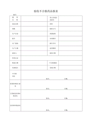 验收不合格药品报表.docx
