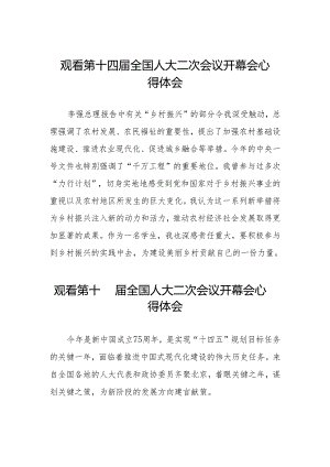 (三十七篇)观看第十四届全国人大二次会议心得体会.docx