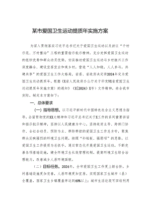 某市爱国卫生运动提质年实施方案.docx