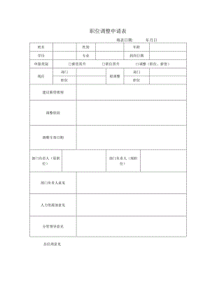 职位（薪资）调整申请表.docx