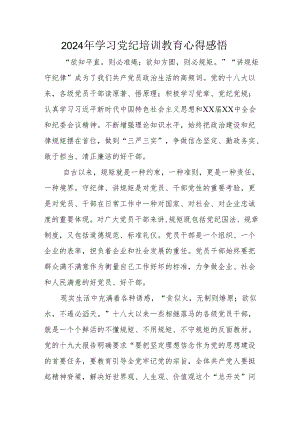 2024年学习党纪培训教育心得体会.docx