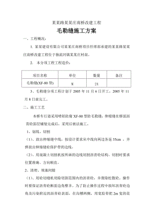 大桥改建工程毛勒缝施工方案.doc