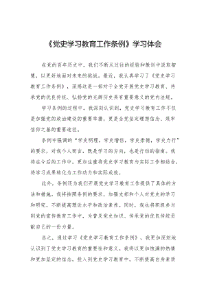 2024年学习《党史学习教育工作条例》的心得体会十七篇.docx