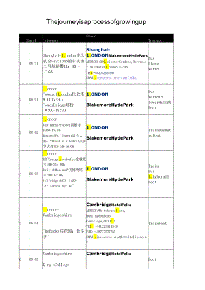 申请英国旅游签行程单-.docx