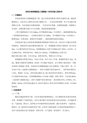 大桥接线工程隧道标项目施工策划书.doc