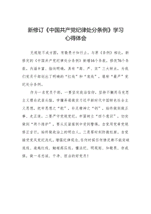 2024版新修订中国共产党纪律处分条例读书班交流发言材料九篇.docx