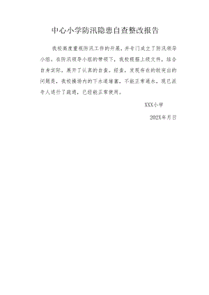 中心小学防汛隐患自查整改报告.docx