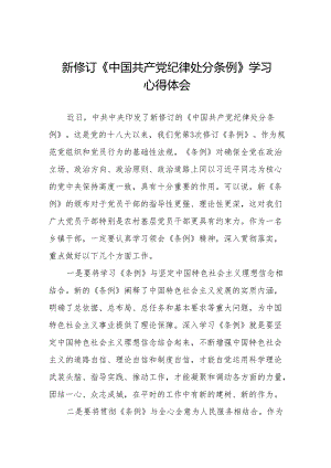新修订版中国共产党纪律处分条例学习心得体会十三篇.docx
