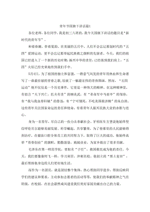 青年节国旗下讲话（精选10篇）.docx