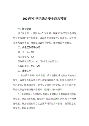 2024年中学运动会安全应急预案.docx