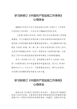 学习新修订中国共产党巡视工作条例2024版心得体会2篇.docx