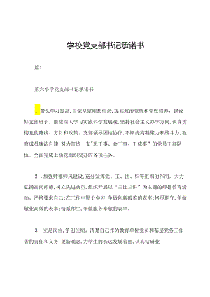 学校党支部书记承诺书.docx