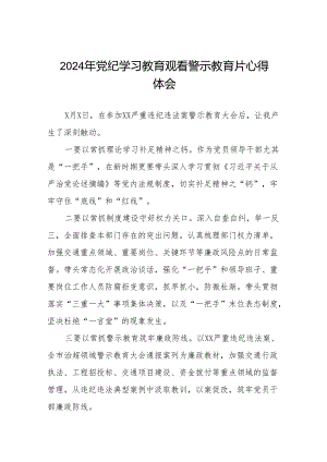 2024党纪学习教育观看警示教育片心得体会十七篇.docx