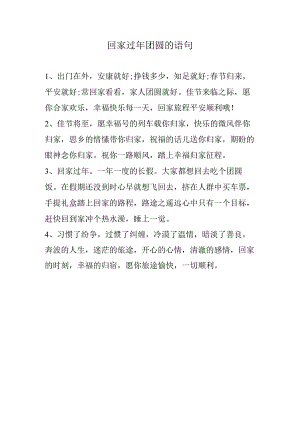 回家过年团圆的语句.docx