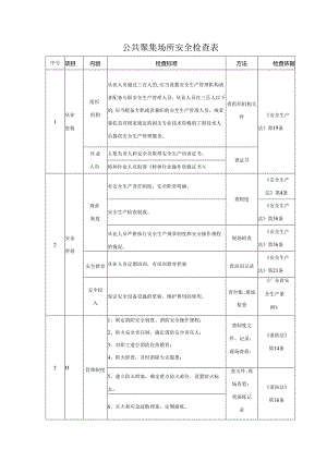 公共聚集场所安全检查表.docx