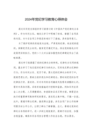 2024年党纪学习教育关于《中国共产党纪律处分条例》心得体会十三篇.docx