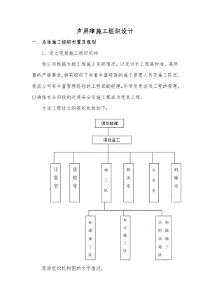声屏障施工组织设计.doc