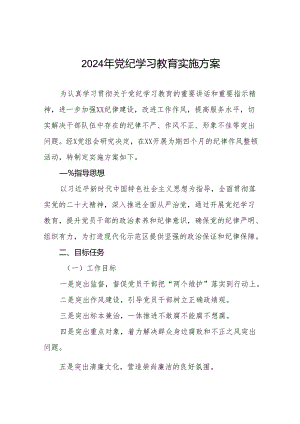 2024年关于开展《中国共产党纪律处分条例》党纪学习教育活动的工作方案(九篇).docx