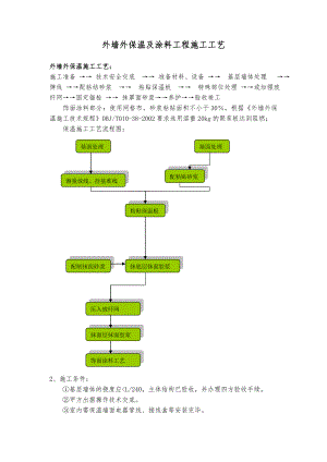 外墙外保温及涂料工程施工工艺（附示意图） .doc