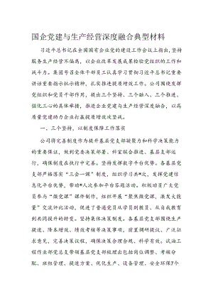 国企党建与生产经营深度融合典型材料.docx