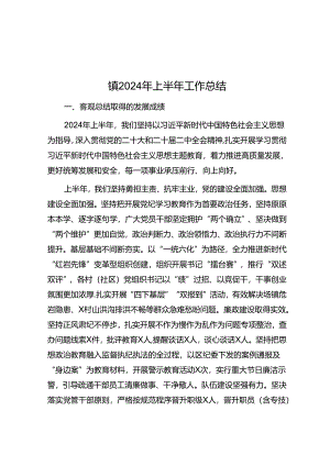镇2024年上半年工作总结.docx