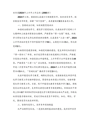 共青团2024年上半年工作总结（2985字）.docx