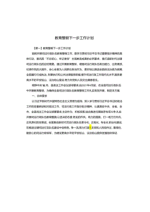 教育整顿下一步工作计划.docx