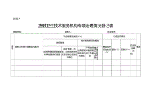 放射卫生技术服务机构专项治理情况登记表.docx