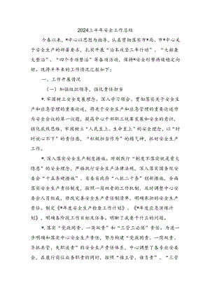 2024上半年安全工作总结.docx