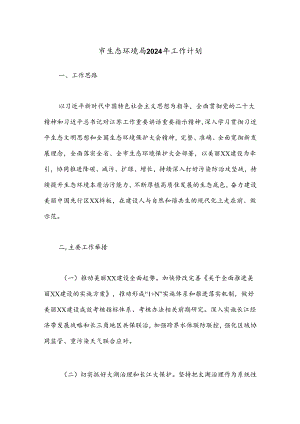 市生态环境局2024年工作计划.docx