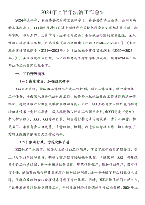 2024年上半年法治工作总结.docx
