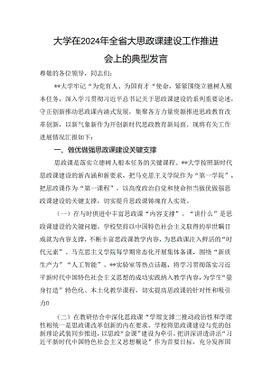 大学在2024年全省大思政课建设工作推进会上的典型发言.docx