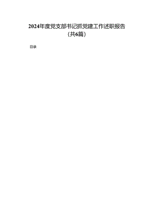 2024年度党支部书记抓党建工作述职报告6篇供参考.docx