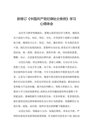 2024新修订中国共产党纪律处分条例六项纪律学习体会研讨发言二十二篇.docx