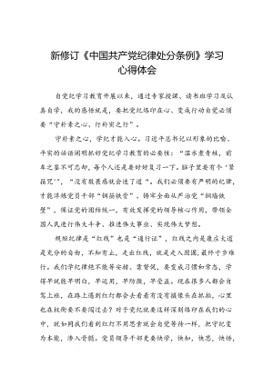 2024新修订中国共产党纪律处分条例学条例谈体会精选范文二十二篇.docx