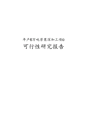 芒果深加工项目可行性研究报告.docx