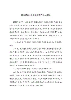 3篇 党支部2024年上半年工作总结报告.docx