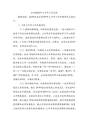 宣传2024年上半年工作总结.docx
