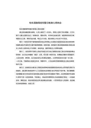 枪车酒赌毒密网警示教育心得体会.docx
