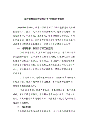 (11篇)学校教育领域专项整治工作自检自查报告范文.docx