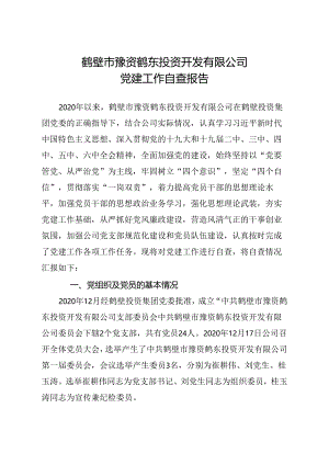 党建自查工作汇报.docx