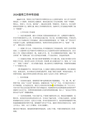 2024宣传工作半年总结.docx