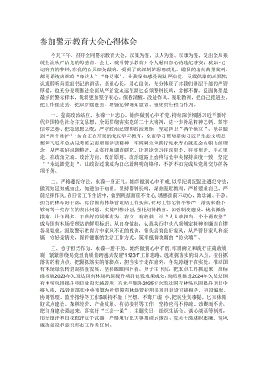 参加警示教育大会心得体会.docx