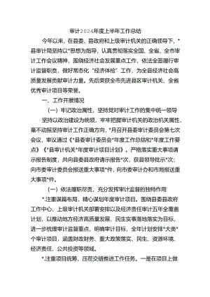 审计2024年度上半年工作总结.docx